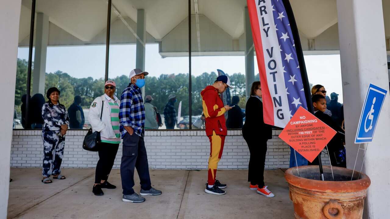 First day of Advance Voting in Georgia for US presidential election