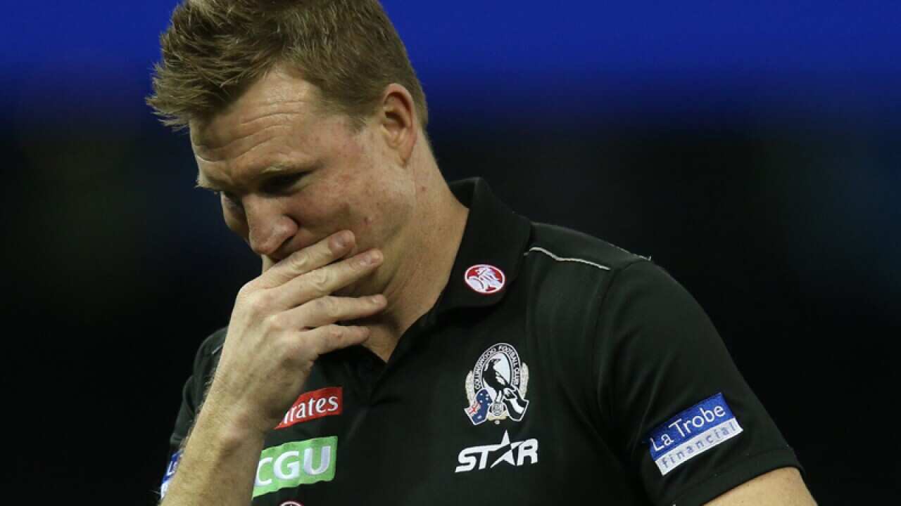 Collingwood coach Nathan Buckley.