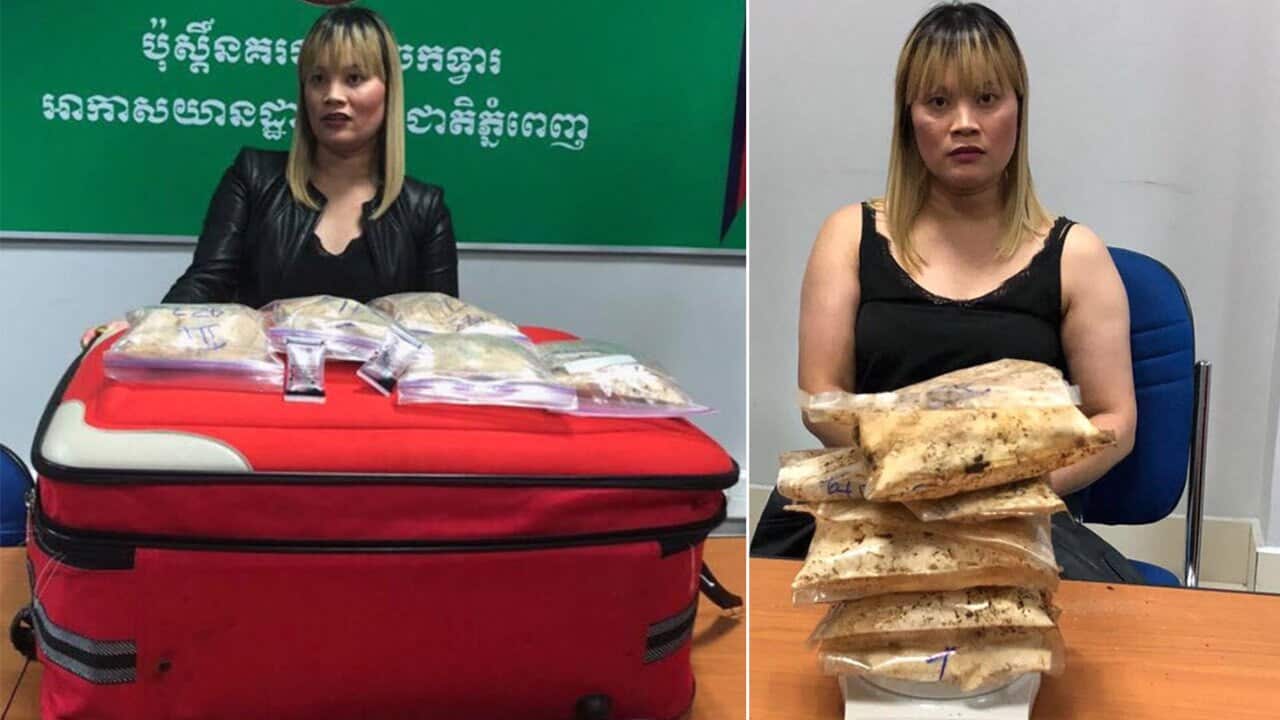 An Australian woman has been charged with drug trafficking in Cambodia.