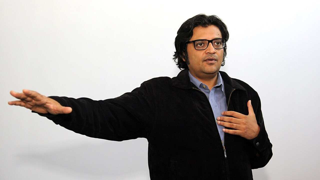 In this photograph taken on April 26, 2017, Indian television journalist Arnab Goswami poses during an interview with AFP in Mumbai.