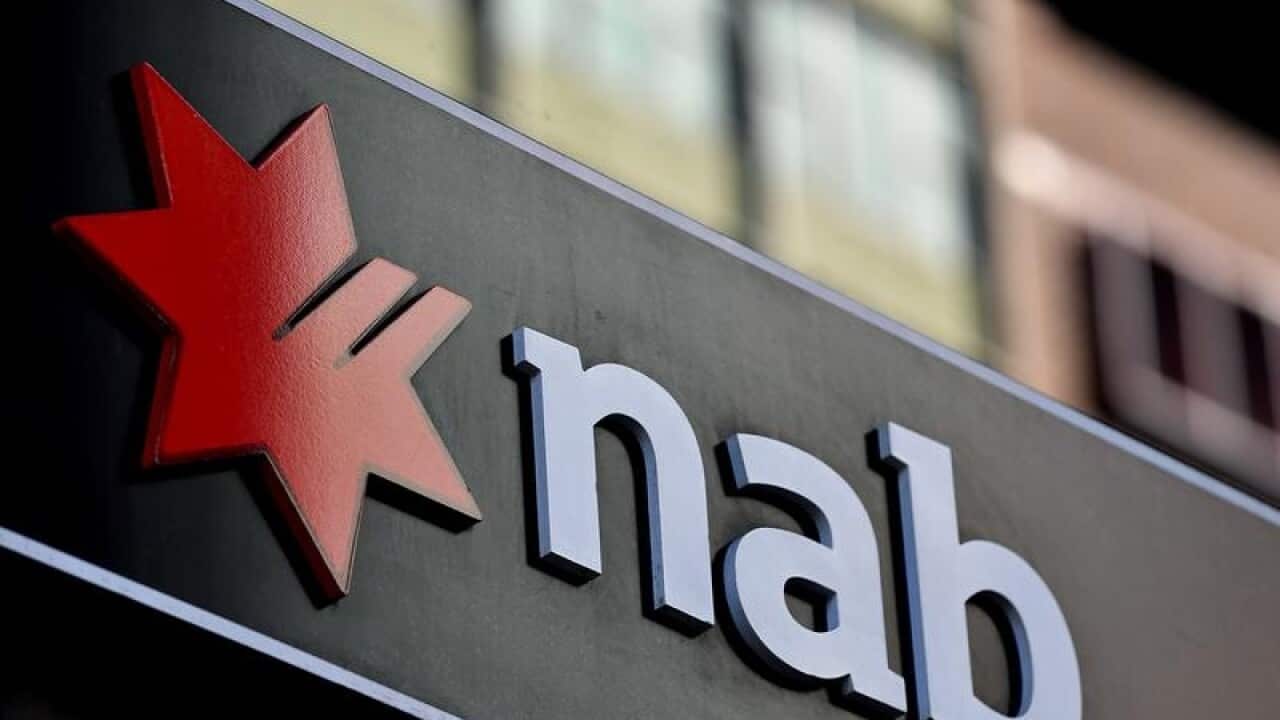 National Australia Bank (NAB) signage in Sydney.