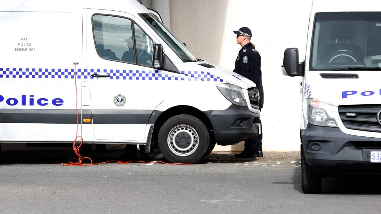 The Sturt Police Station is seen after is was evacuated due to structural damage in Adelaide, Wednesday, July 10, 2019. (AAP Image/Kelly Barnes) NO ARCHIVING