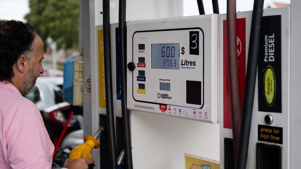 Prezzi del petrolio ad una pompa di benzina di Sydney, 3 marzo 2026.