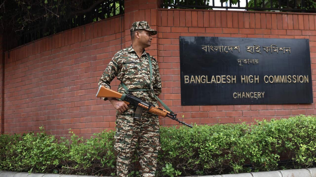 India's police tighten security outside Bangladesh High Commission in New Delhi