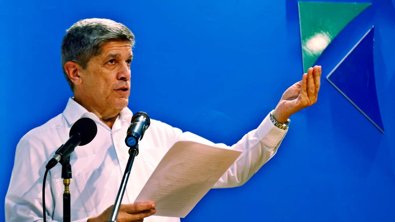 Cuban Deputy Foreign Ministers gives a press conference regarding the shooting incident in its territorial waters