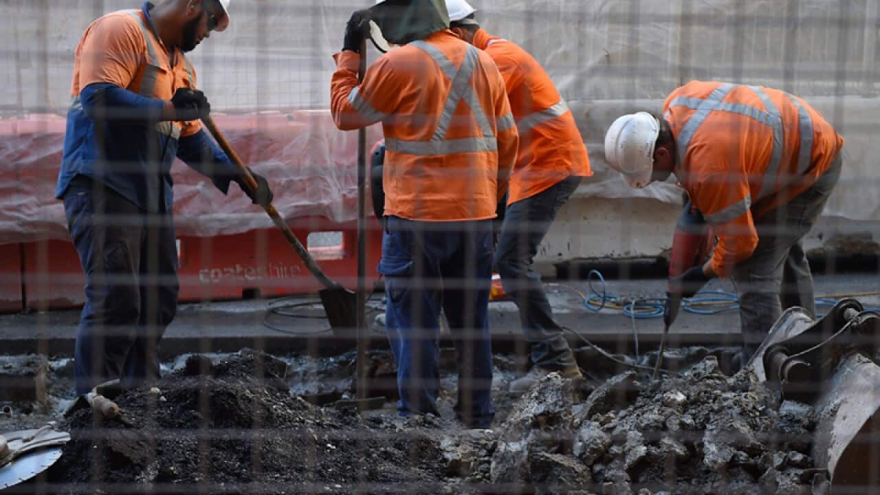 Road maintenance workers