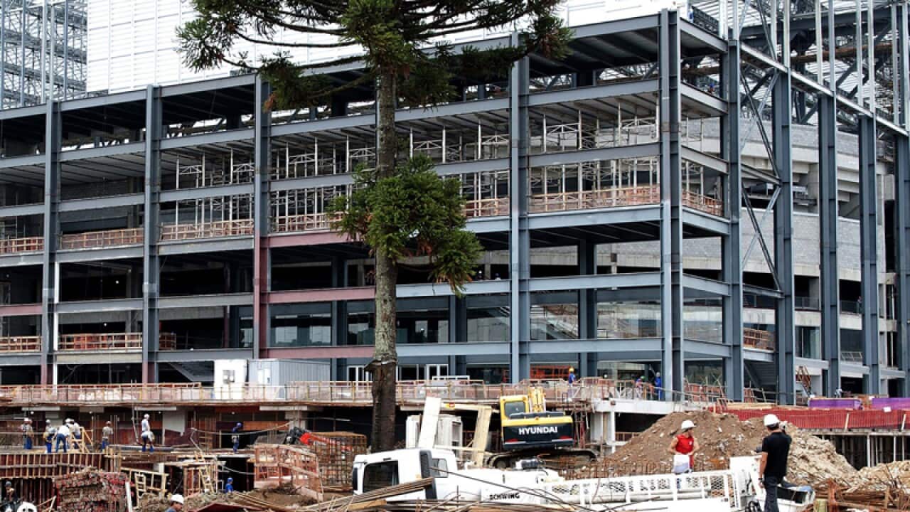 Construction at Curitiba as seen in February