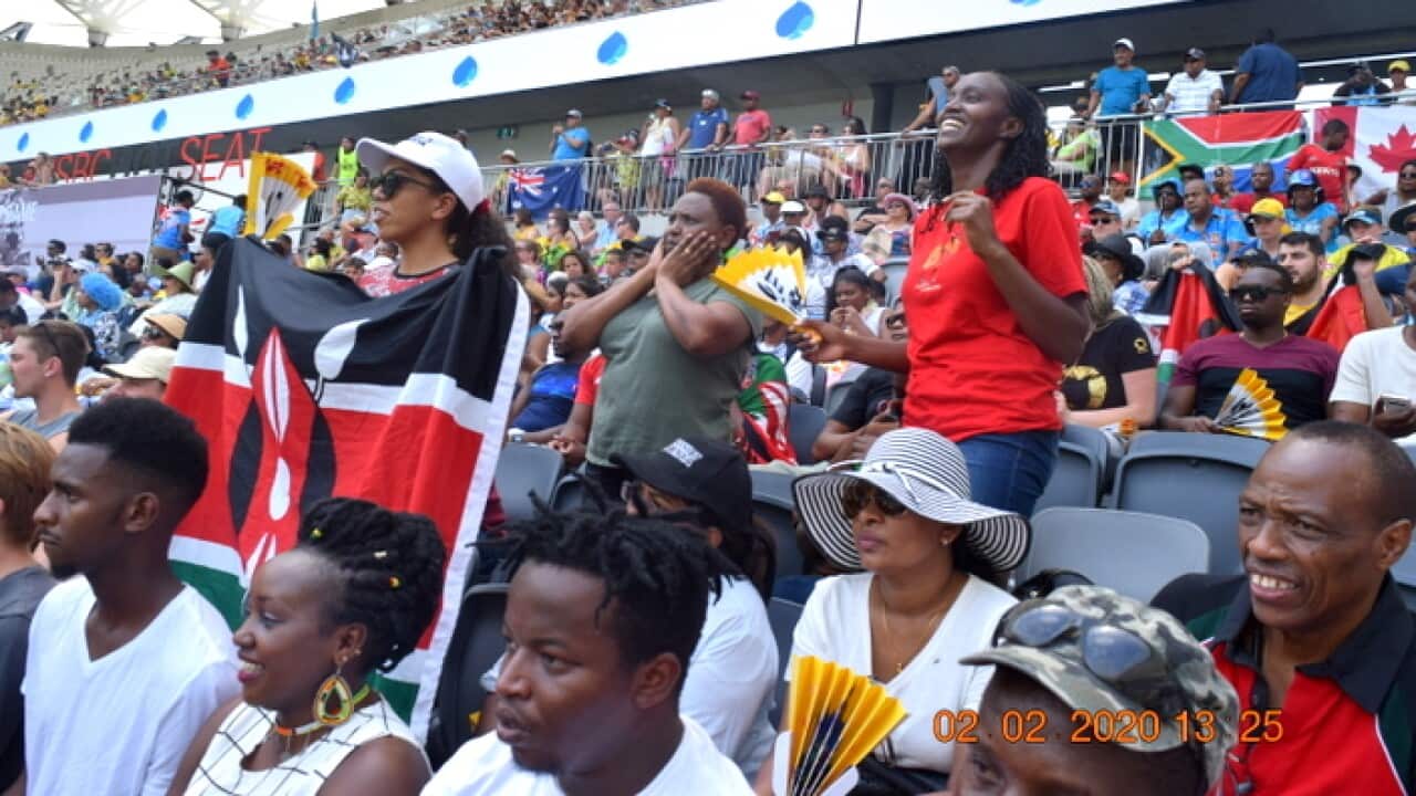 Mashabiki wa timu ya raga ya Kenya waonesha hisia zao uwanjani