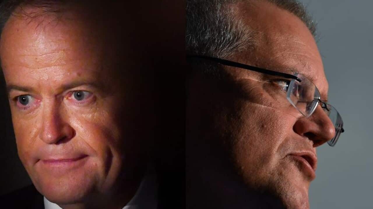 Labor leader Bill Shorten, and Prime Minister Scott Morrison.