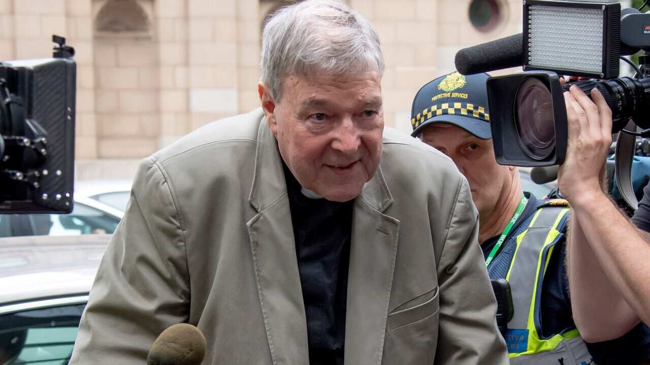 File photo; Cardinal George Pell arrives at the County Court in Melbourne