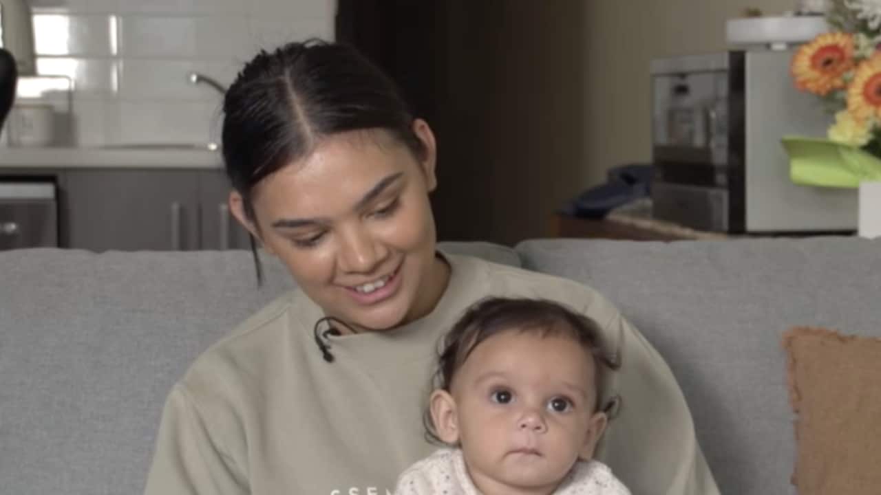 First time mother, Shailah Cleaver Karpany and her 7-month-old daughter, Liamarni.