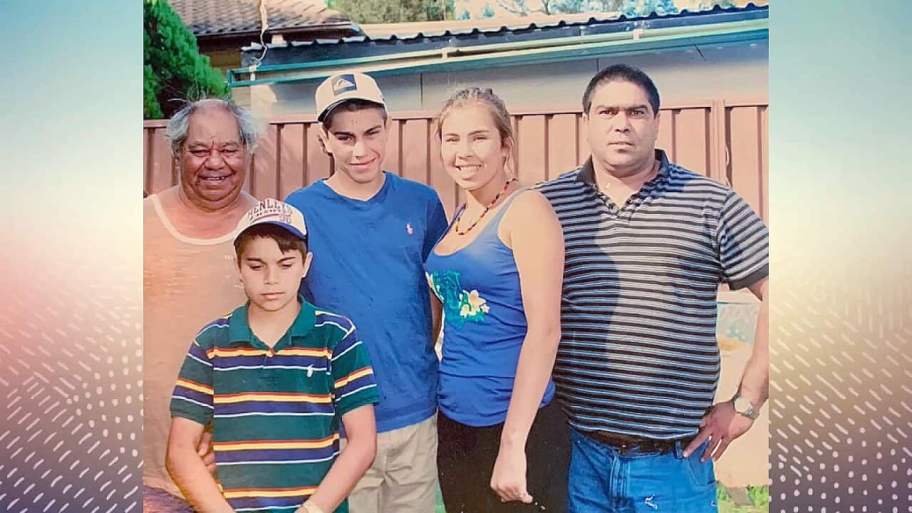 Frank Coleman (L) and family in happier times