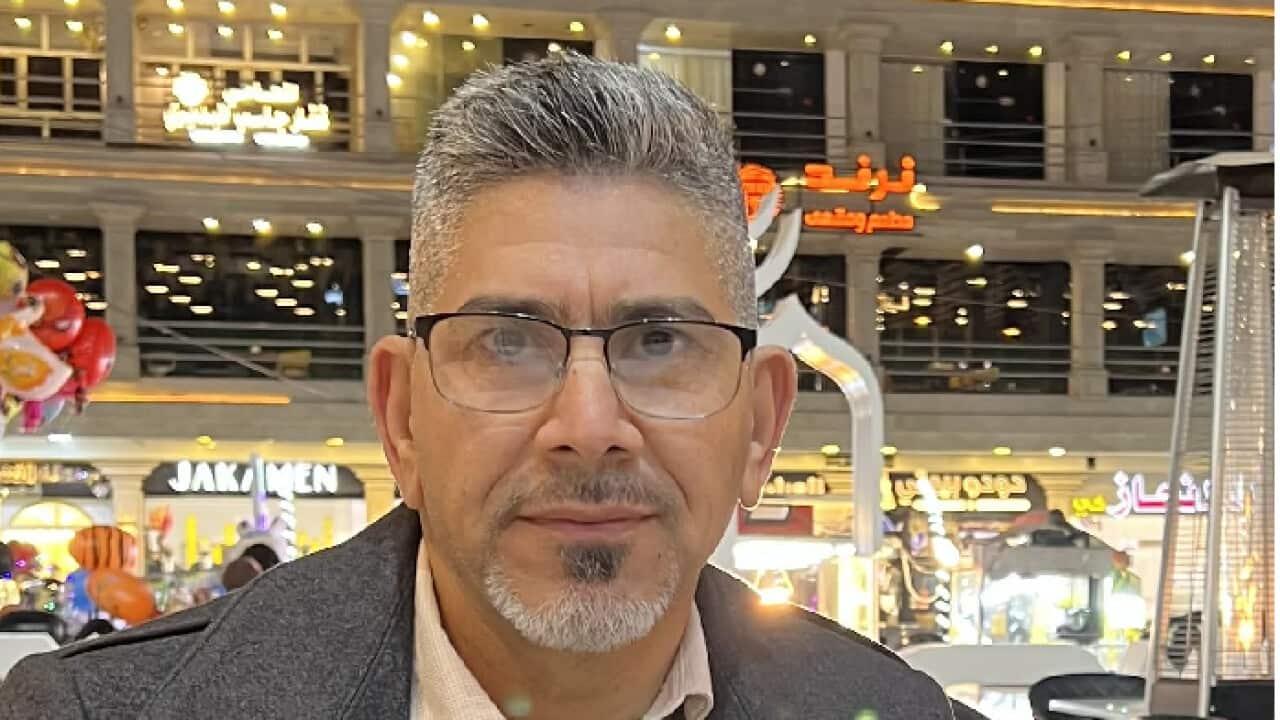 الناشط أحمد الشمري خلال زيارته الحالية للعراق.png