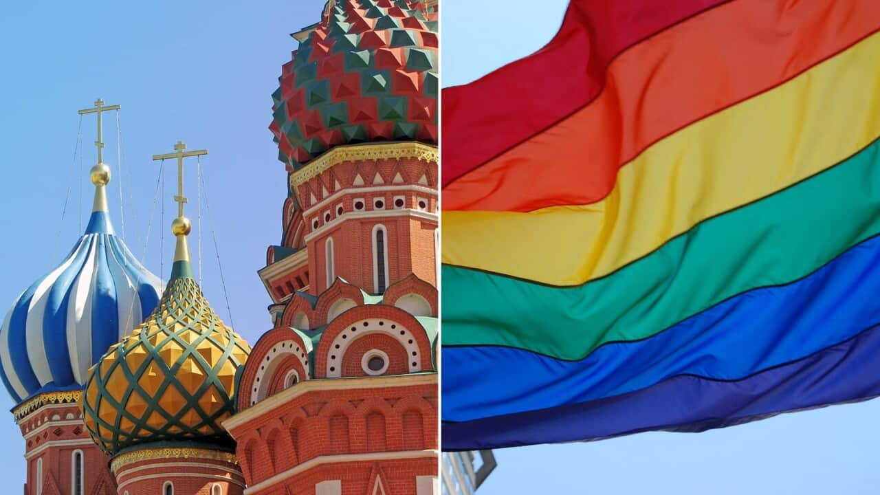 Russia gay pride flag