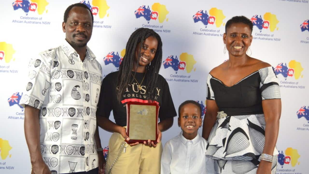 Familia ya Birgen katika sherehe ambako binti wao alipokea tuzo