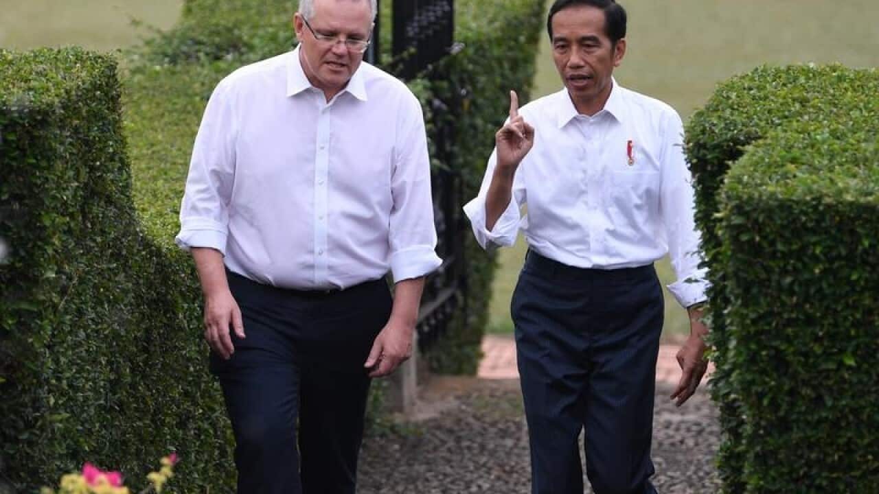 Australian PM Scott Morrison and Indonesian President Joko Widodo