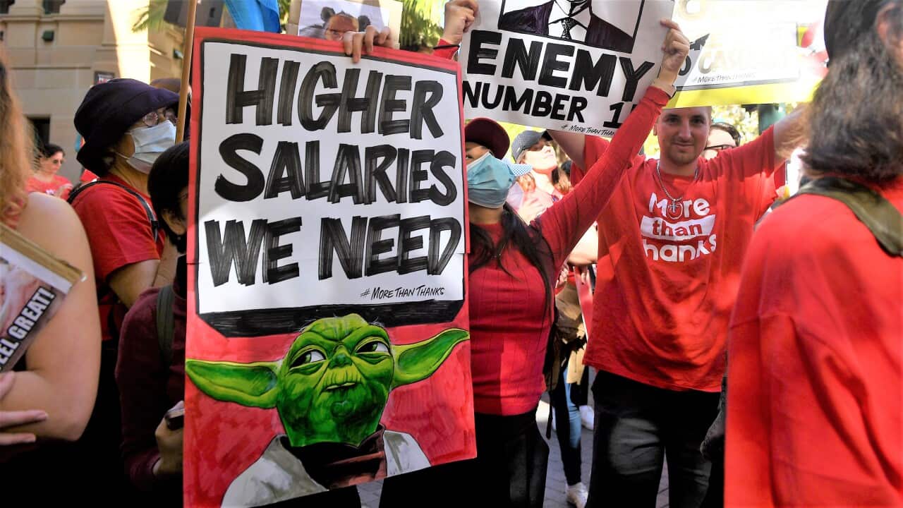 From teachers' strike in Sydney, NSW.