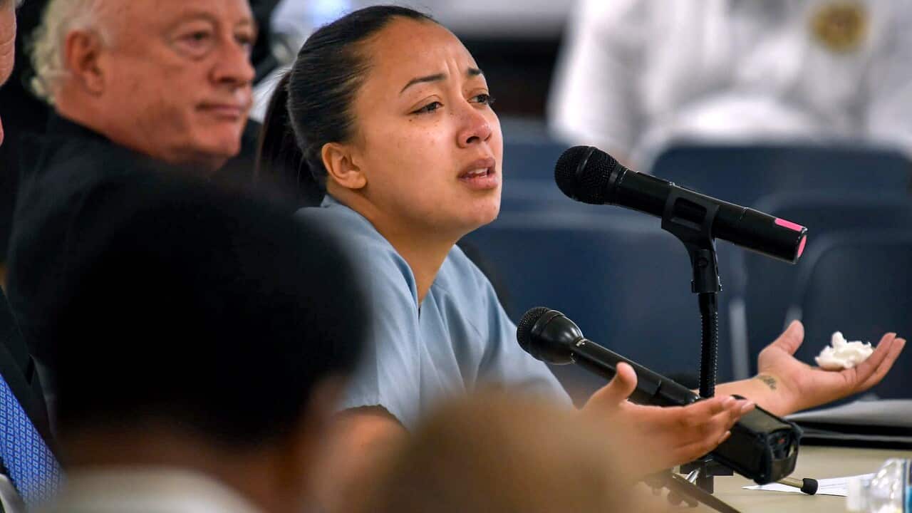 Cyntoia Brown at the clemency hearing at the Tennessee Prison for Women in Nashville on 23/5/18.  