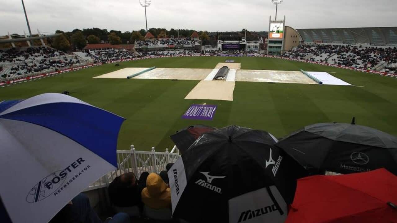 The covers come on at Trent Bridge.