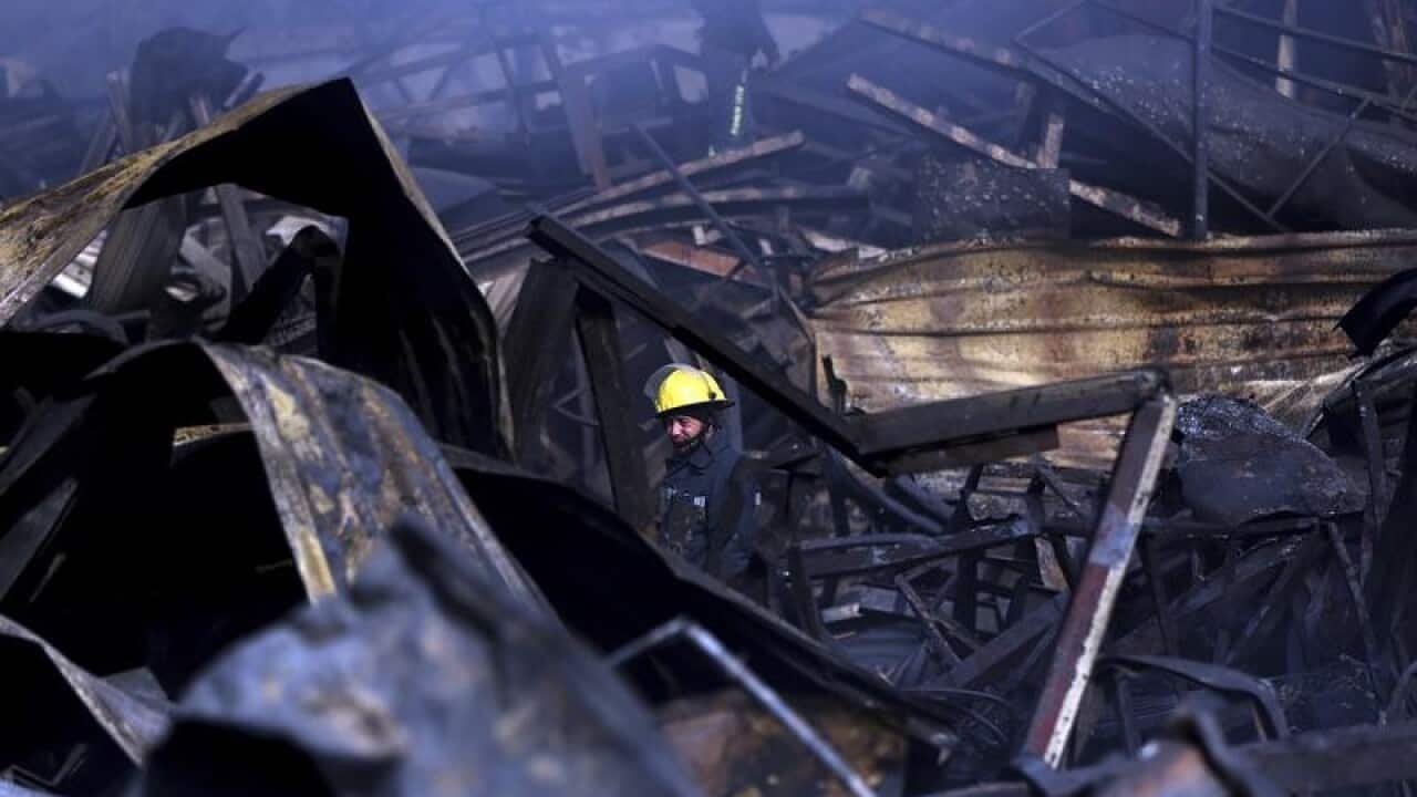 The smoldering ruins of the electronics marketplace