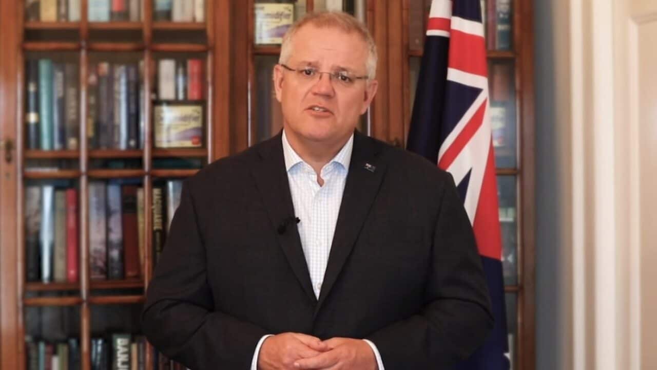 Prime Minister Scott Morrison during an Eid message
