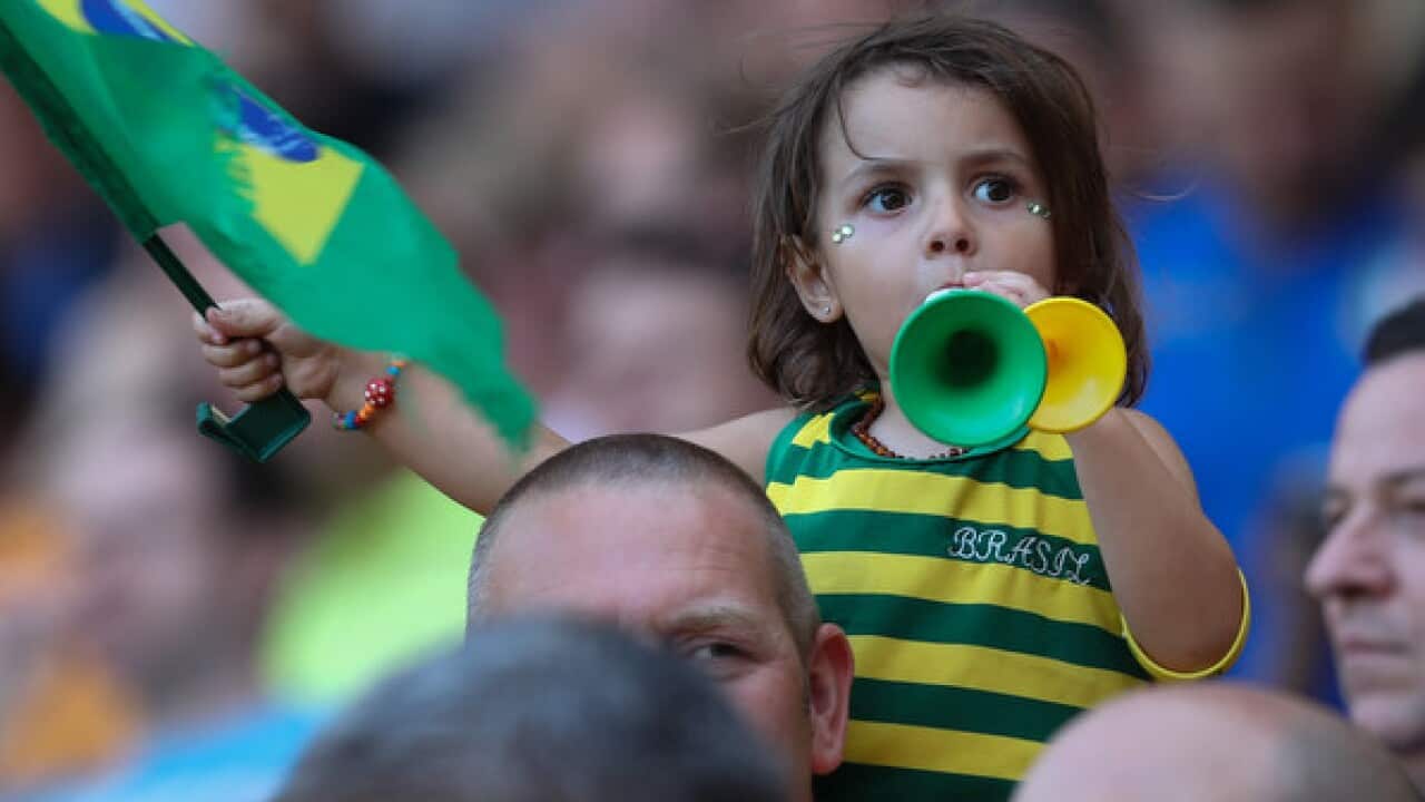 A young Brazil fan