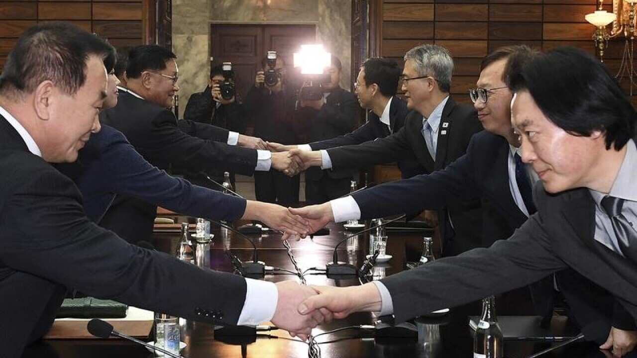 North and South Korea officials meeting