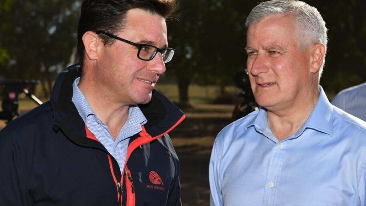 Deputy PM Michael McCormack and new Water Minister David Littleproud