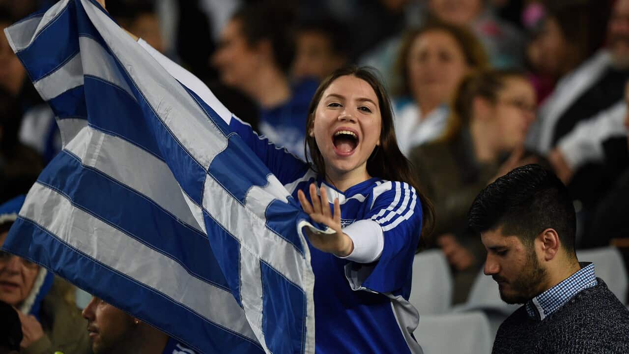 A Greece supporter 