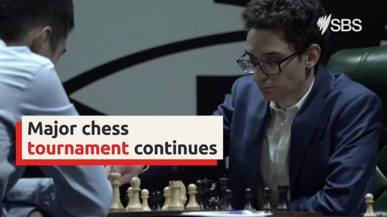 Major chess tournament continues With sanitizing gel at hand