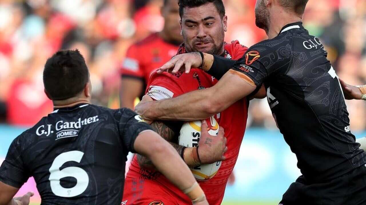 A fire image of Andrew Fifita