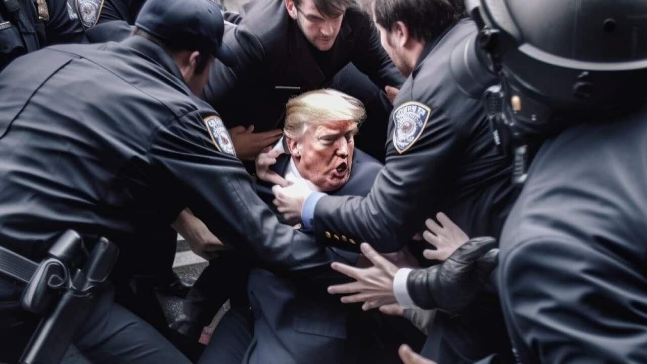 One of the AI faked images of Trump on Twitter (SBS).jpg