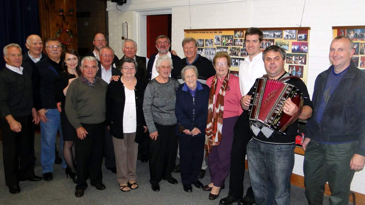 p. Ciril Božič with Slovenian community in Melbourne in 2013