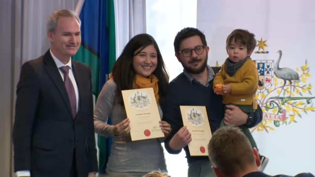 New citizens receive their certificates (SBS).