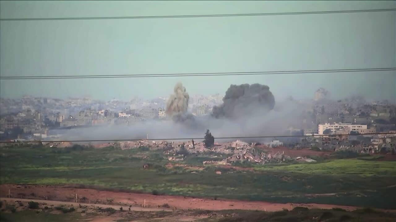 A missile strike on a town on Gaza's northern border (Reuters).jpg