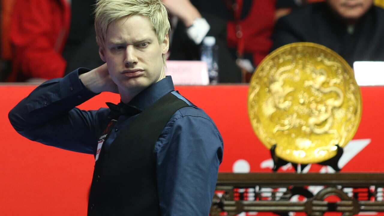 Neil Robertson of Australia reacts