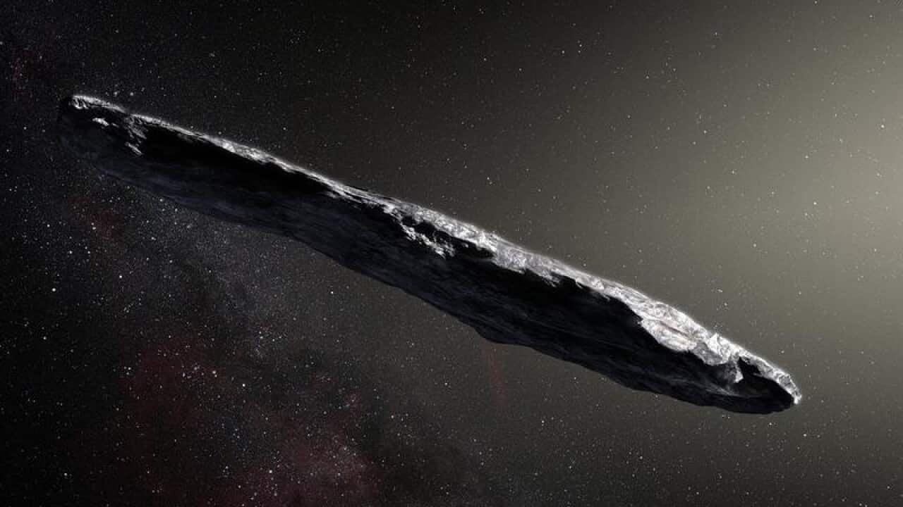 An artists impression of the interstellar asteroid