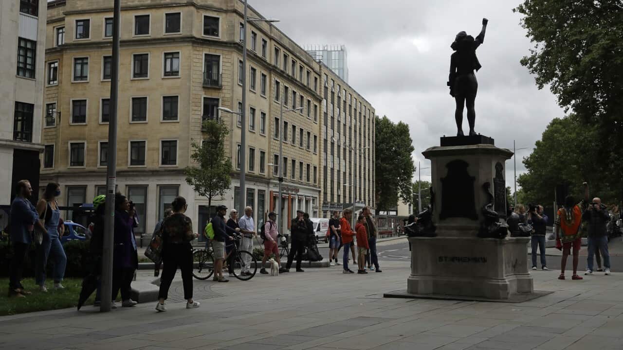 Statue called A Surge of Power (Jen Reid) 2020, in Bristol, England
