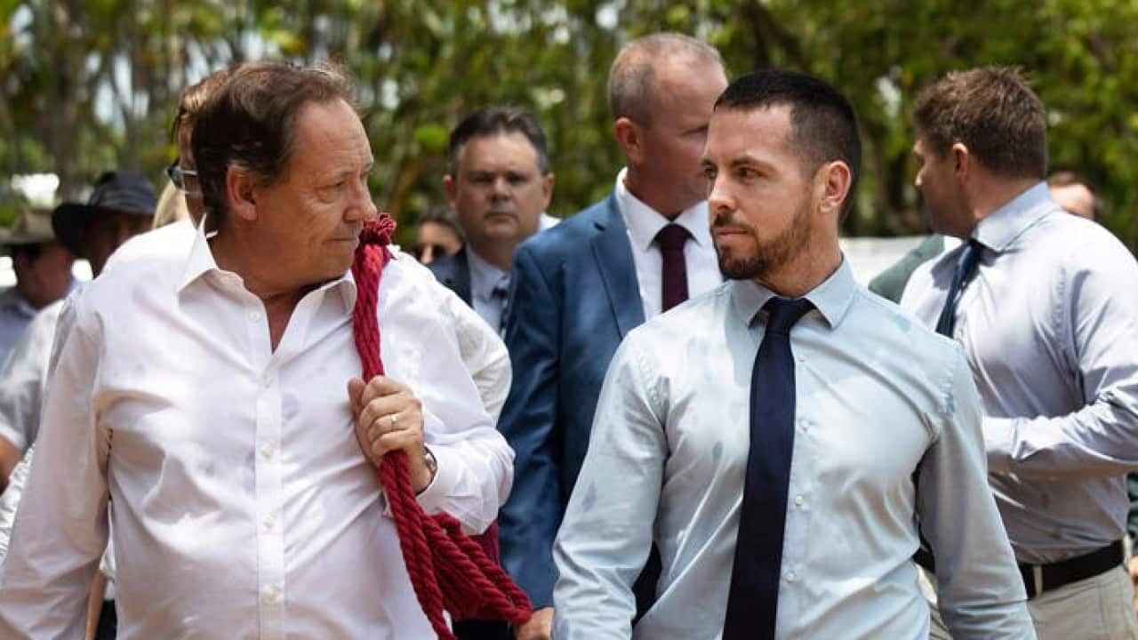 Defence barrister David Edwardson and his client Zachary Rolfe 