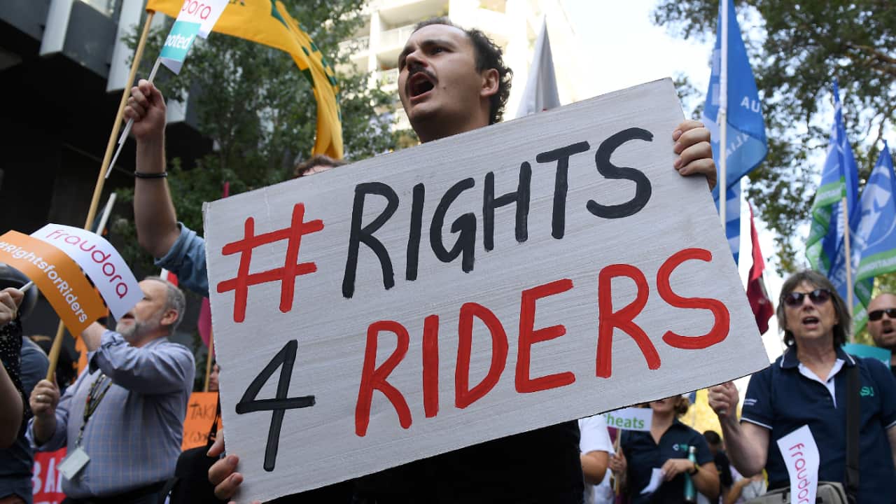 Delivery riders are demanding better conditions.