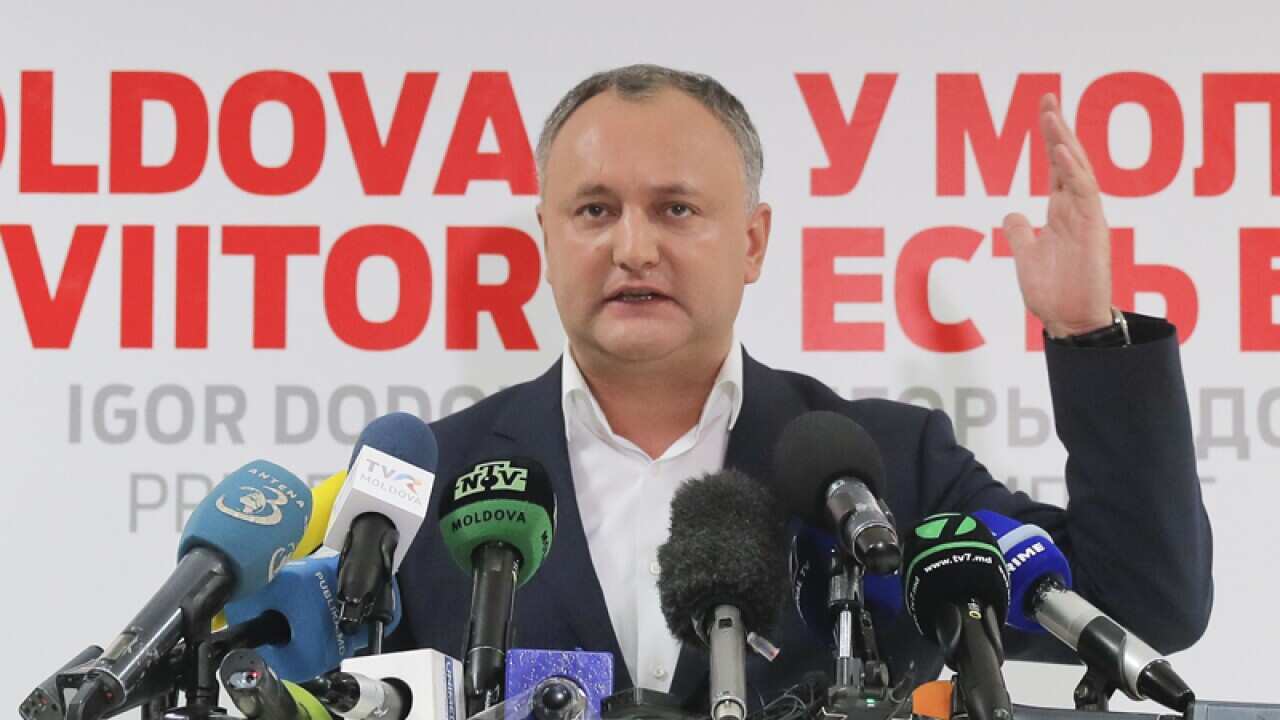 Socialist Party presidential candidate Igor Dodon