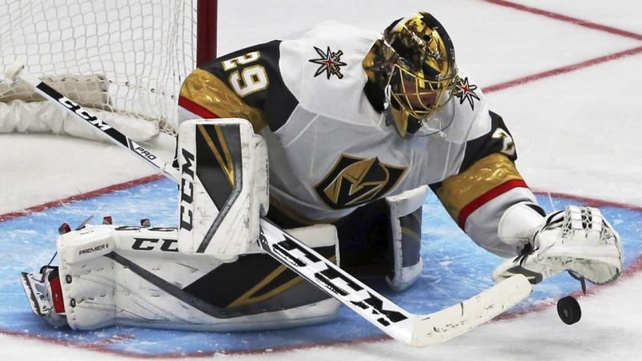Vegas Golden Knights goalie Marc-Andre Fleury (29)