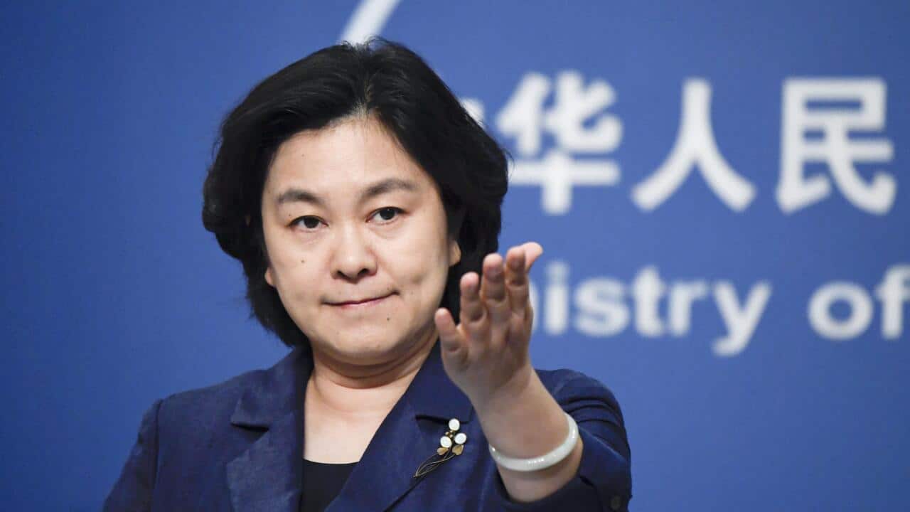Chinese Foreign Ministry spokeswoman Hua Chunying attends a press conference in Beijing on June 8, 2020. 