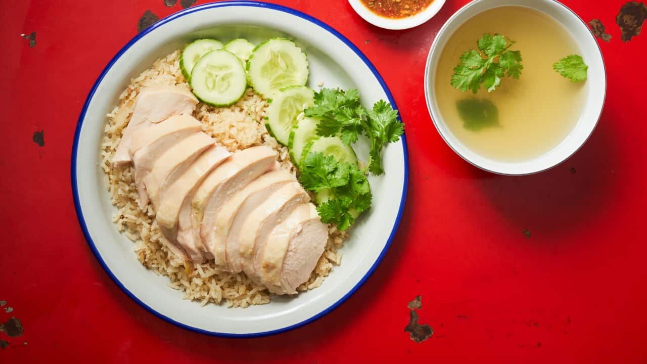 Thai chicken rice (khao mun gai)