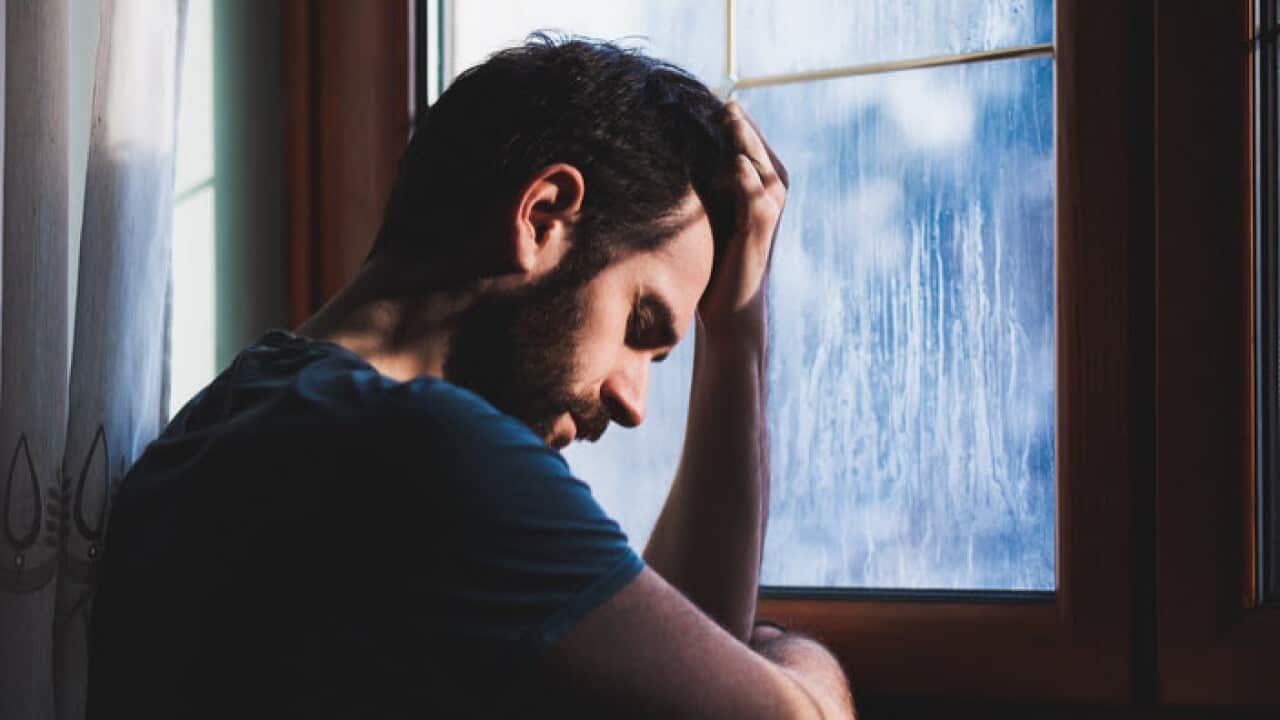 Man depressed