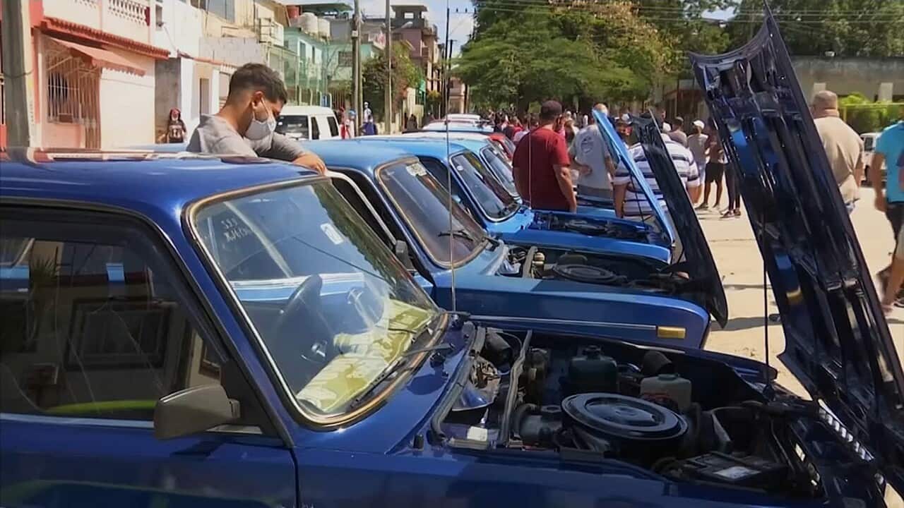 Members of Cuba's Lada Club meet in Havana
