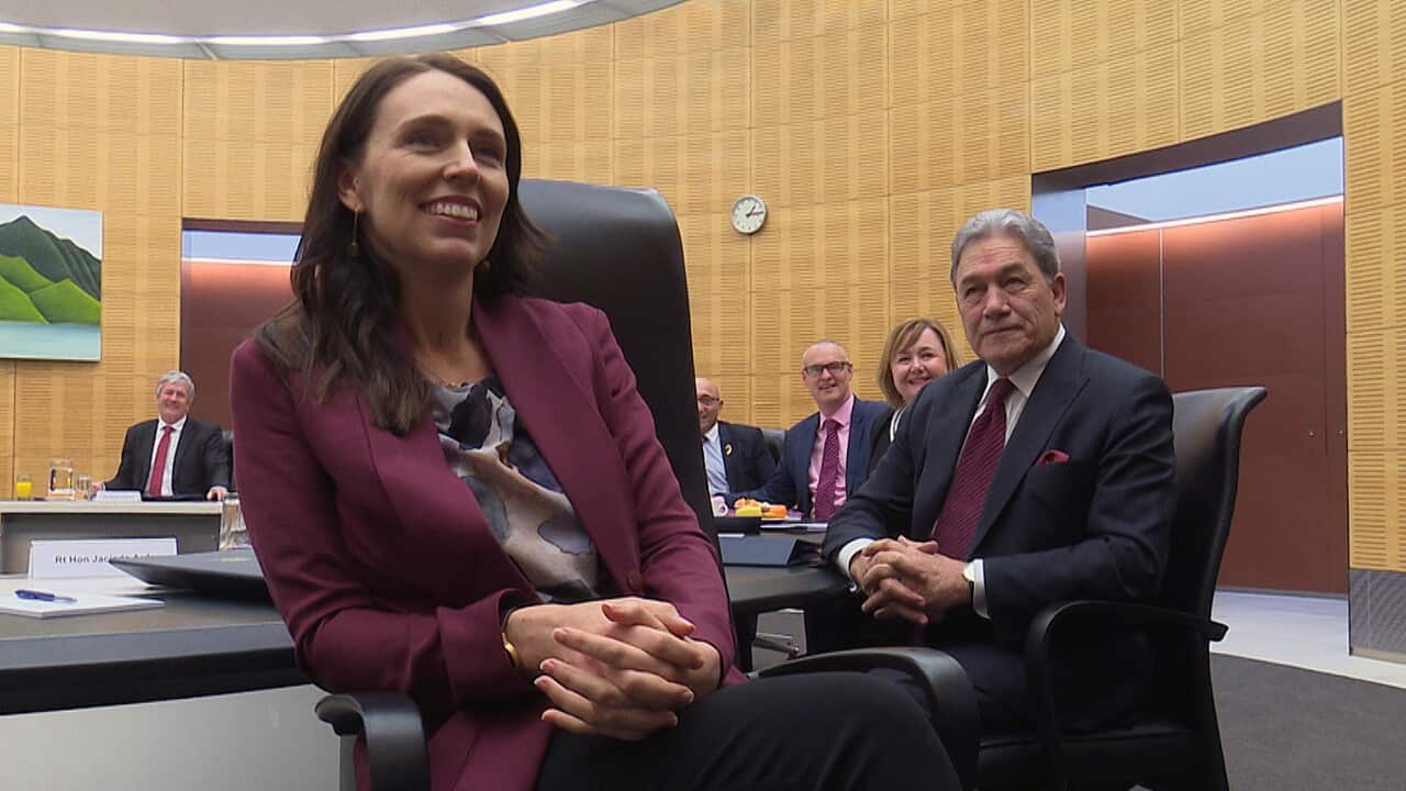 New Zealand Prime Minister Jacinda Ardern poses for a photograph during a cabinet ministry meeting in Wellington, New Zealand, Monday, August 6, 2018. 