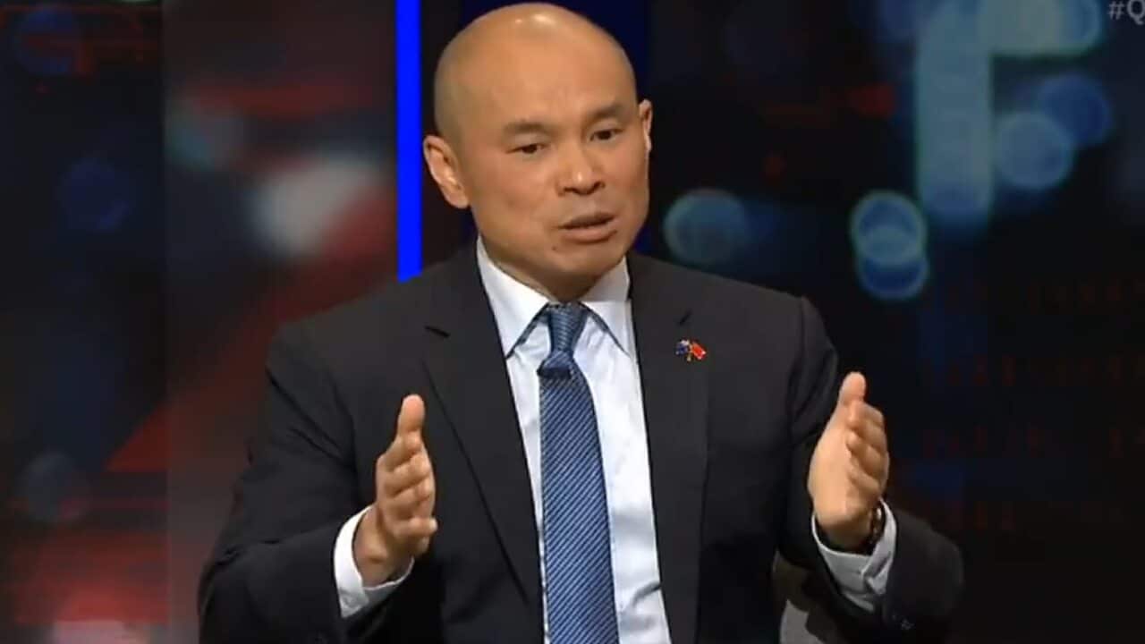 Deputy Head of Mission at the Chinese Embassy, Wang Xining, on Q&A.