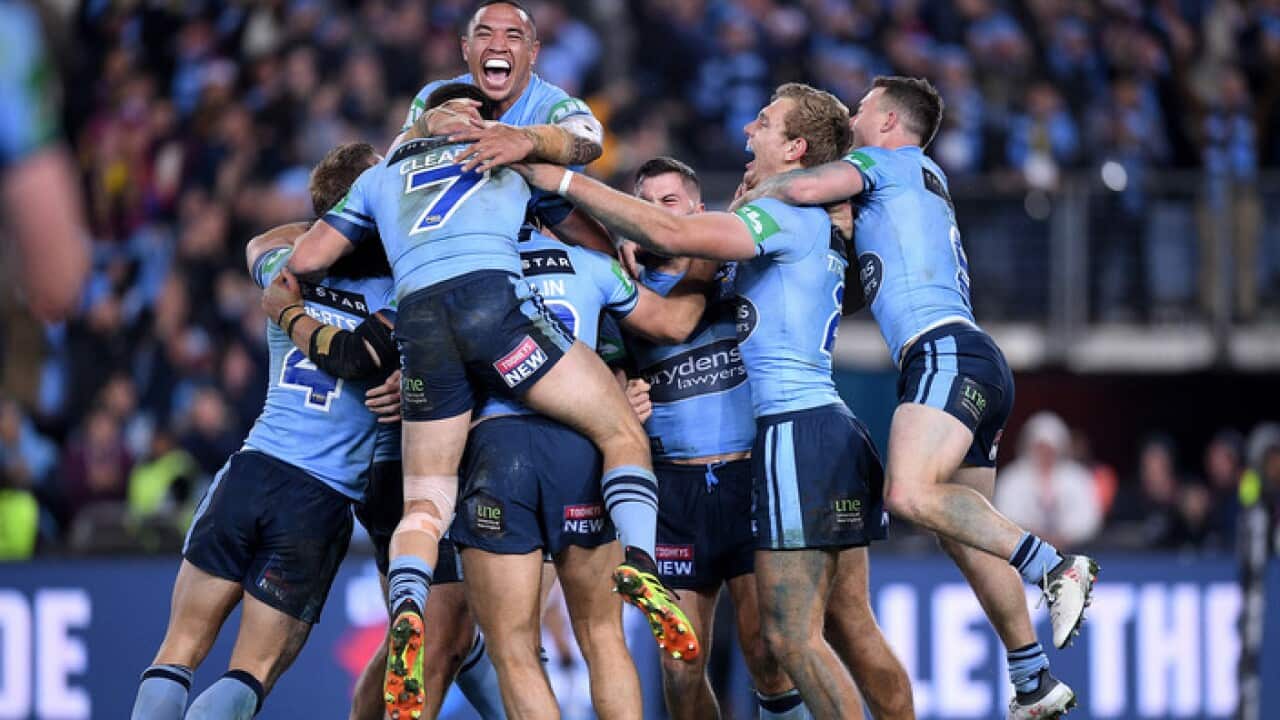 New South Wales celebrate their State of Origin series win