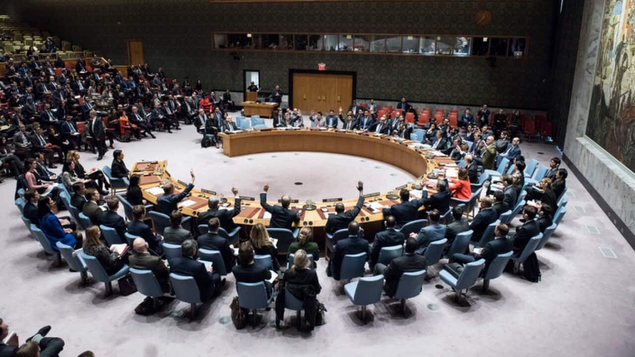 The Security Council votes on a resolution concerning Jerusalem's status at United Nations headquarters.